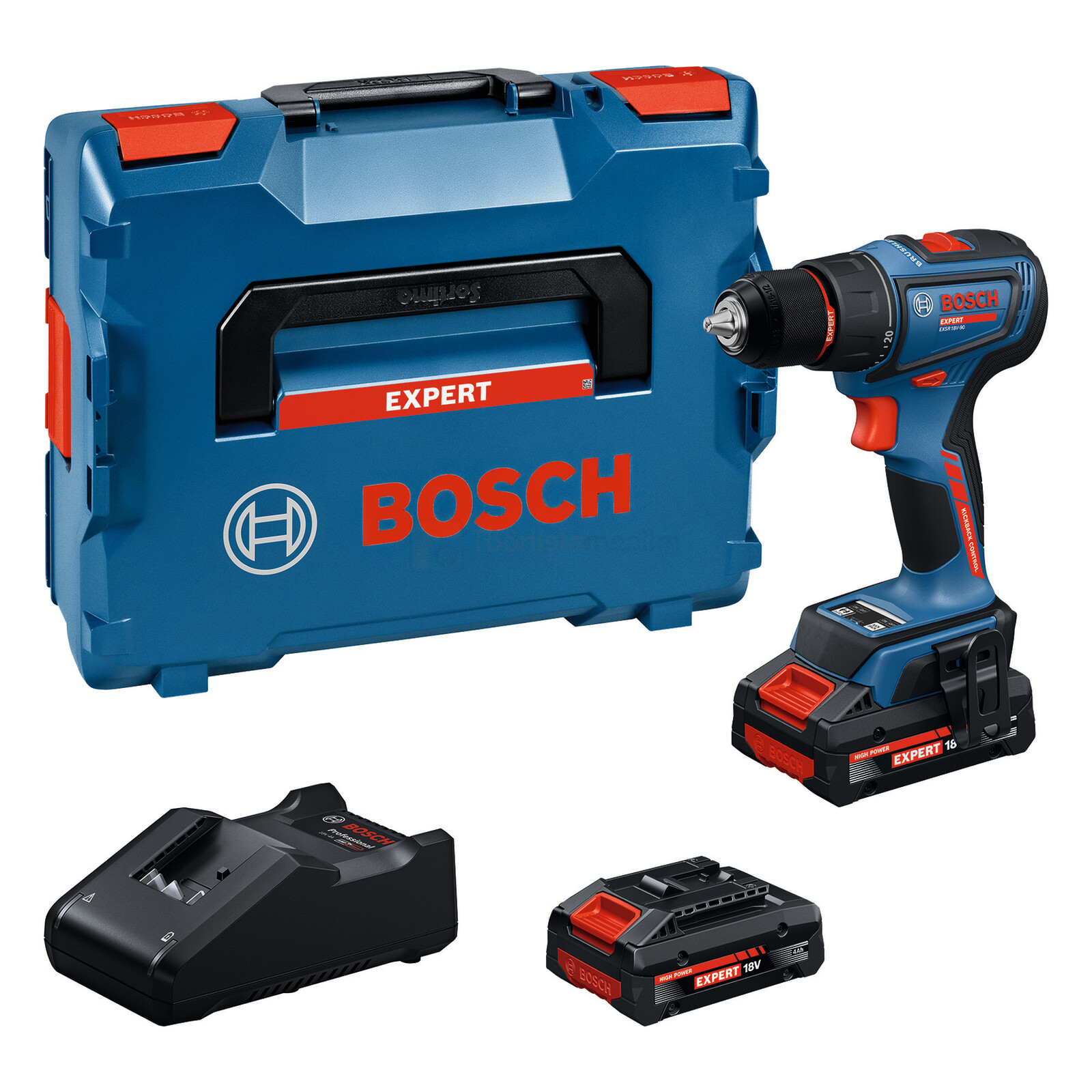 Bosch cordless drill EXSR18V-90 2 x 4.0 Ah
